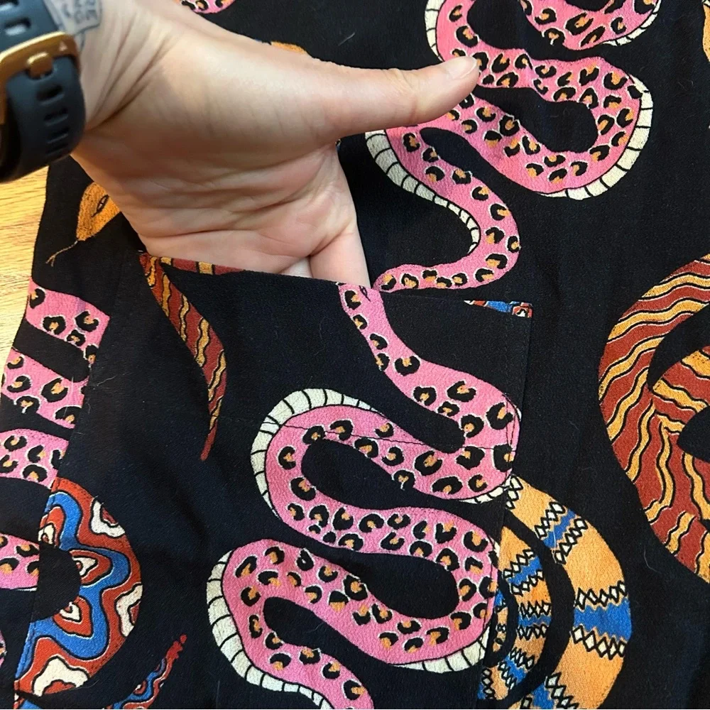 FARM Rio Snake Print Cropped-Length Jumpsuit - Picture 9 of 12